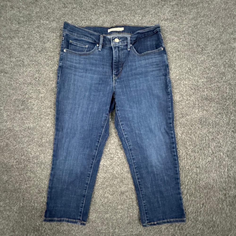 Levi's Capri Jeans Womens Size 30 Dark Wash 311 Shaping Skinny Cropped Denim